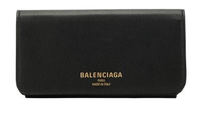 Balenciaga Slim Wallet, &pound;150, Accessories, Black, Leather, Front view